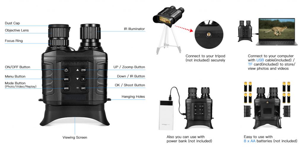 WILDGUARDER OWLER1 tripod mount and weather-ready body details